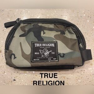 True religion camo travel bag